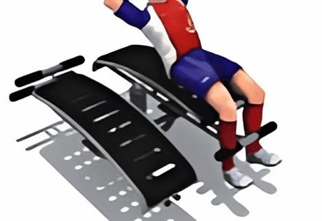 Outdoor double abdominal Bench heavy duty