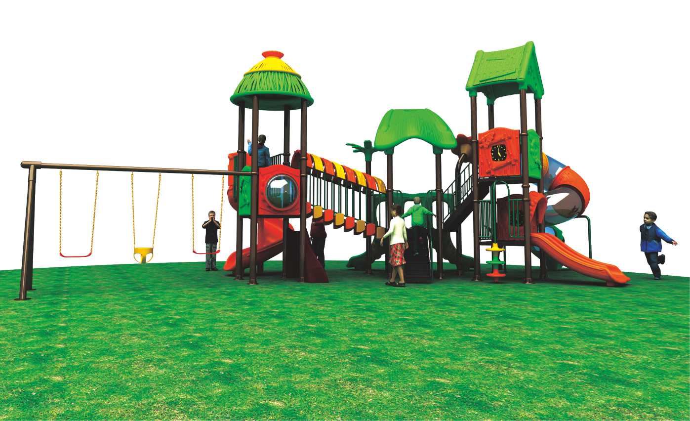 Outdoor Heavy Duty Playground Set for Kids – 6 Slides & 3 Swings – Size: 1050x650x500 cm - Image 2