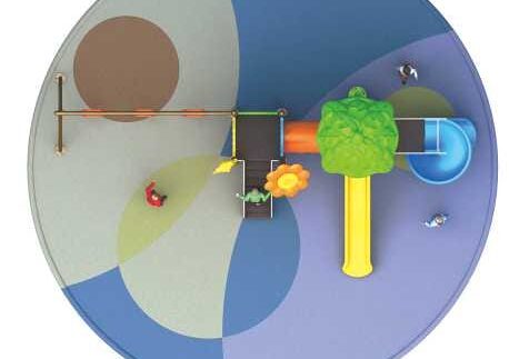 Outdoor Heavy Duty Playground Set for Kids – 2 Slides & 3 Swings – Size: 960x460x420 cm