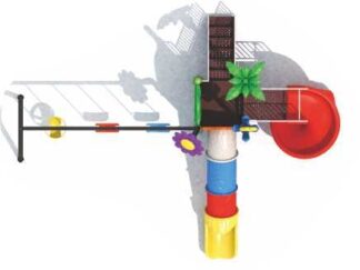 Outdoor Heavy Duty Playground Set for Kids – 2 Slides & 3 Swings – Size: 560x530x320 cm