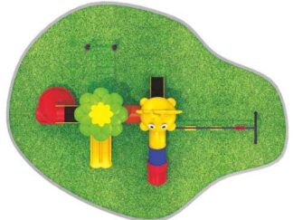 Outdoor Playground Toy with 3 Swings, 4 Slides & 2 Caps – Spacious & Fun Backyard Set – Size 600x500x340 cm