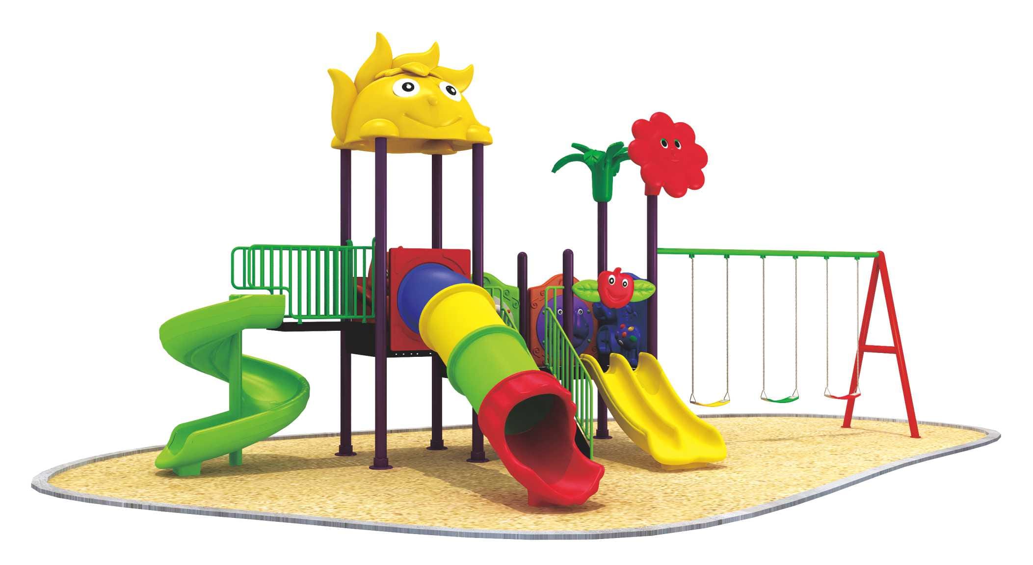 Outdoor Playground Toy with 3 Swings & 4 Slides – Large, Vibrant & Fun Outdoor Set – Size 610x400x330 cm - Image 3