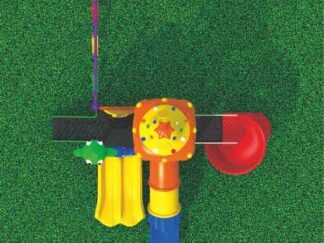 Outdoor Playground Toy with 3 Swings & 4 Slides – Large & Engaging Outdoor Playset – Size 600x400x340 cm