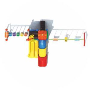 OUTDOOR PLAYGROUND TOY FOR KIDS WITH 3 SWINGS, 3 SLIDES AND MONKEY BAR, SIZE ; 680X400X310CM