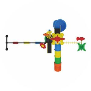 OUTDOOR PLAYGROUND TOY WITH 3 SWINGS, 2 SLIDES AND MONKEY BAR, SIZE; 670X460X330CM
