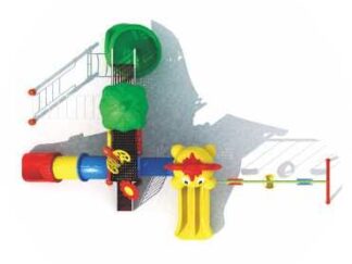 Outdoor Playground Toy for Kids with 3 Swings, 4 Slides & Monkey Bar Playset – Complete Outdoor Fun – Size 780x580x330 cm