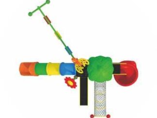 Big Outdoor Playground Set for Kids with 2 Slides, 3 Swings & Climbing Net – Large & Durable – Size 610x580x330 cm