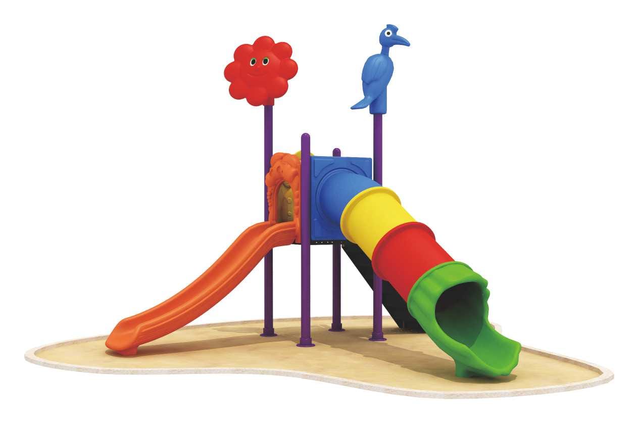 Outdoor Playground Toy with 2 Slides – Size: 370×350×300 cm - Image 2