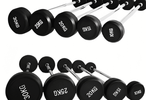 APEX Fixed Stright  Rubber Coated Barbell 30 , 35 , 40 , 45 , 50 kg