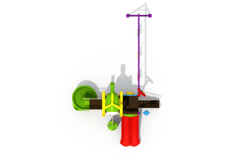 Outdoor Playground Toy with 3 Swings & 3 Slides – Compact Play Area – Size 430x315x380 cm