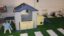 INDOOR AND OUT DOOR PLASTIC KIDS PLAYHOUSE TOY WITH SMALL SLIDE AND TABLE ,CHAIR SIZE ; 212*105*121 CM