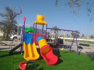Outdoor Playground Toy for Kids – 3 Swings & 3 Slides – Fun Playset – Size 576x325x305 cm