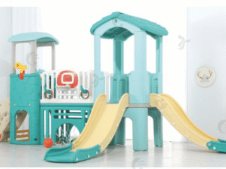 Indoor & Outdoor Plastic Playhouse with Slide | Kids Activity | Size: 423x222x180 cm