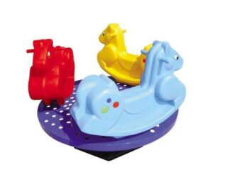Indoor & Outdoor Merry-Go-Round Ride with 3 Seaters – Rotary Toy – Size: 130×100 cm