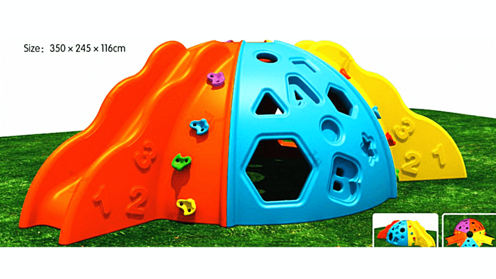 Plastic Rock Climber – Low Profile Outdoor Set – Size: 350×245×116 cm