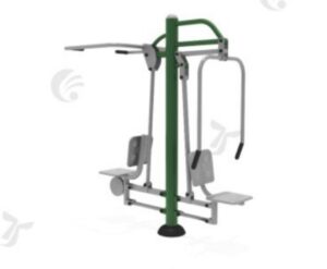 OUTDOOR PULL DOWN & CHEST PRESS HEAVY DUTY GYM MACHINE