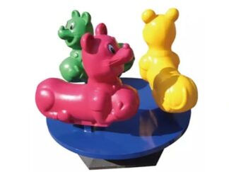 Indoor & Outdoor Merry-Go-Round Ride with 3 Seaters – Rotary Toy – Size: 120×90 cm