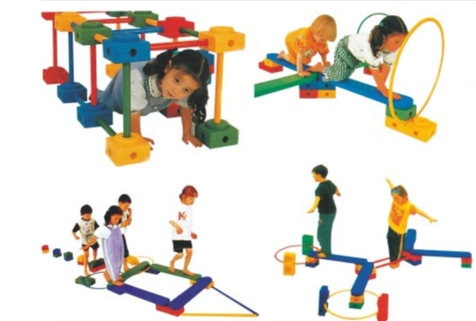 Kindergarten Sports Plastic Gross Motor Skills Kit - 96 pcs