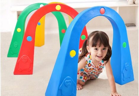 Kids Play Tunnel – Arch Drill Hole Toy for Preschool & Kindergarten – Size: 88×20×71 cm