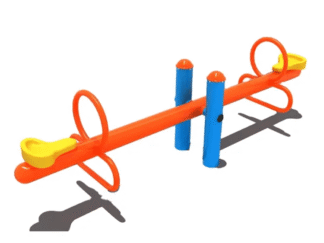 Outdoor Playground Spring Seesaw – 2 Seaters – For Kids & Adults – Size: 200×55×80 cm