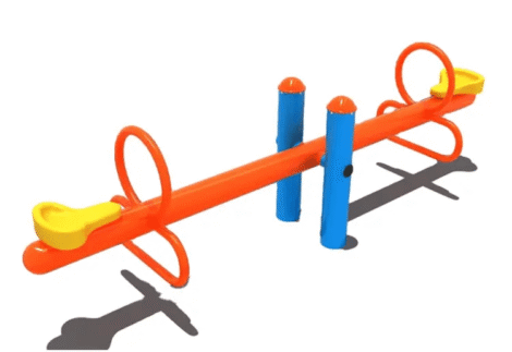 Outdoor Playground Spring Seesaw – 2 Seaters – For Kids & Adults – Size: 200×55×80 cm