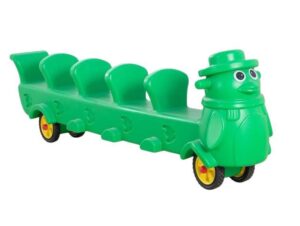 MINI GREEN TRAIN ON WHEELS INDOOR AND OUTDOOR TOY SIZE ; 198X33X58CM