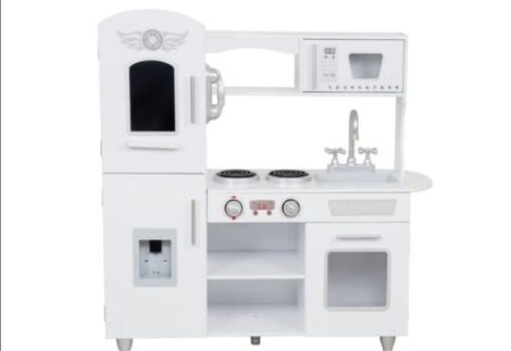 Wooden Kitchen Playset for Kids - 84×31×89 cm