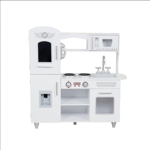 Wooden Kitchen Playset for Kids - 84×31×89 cm