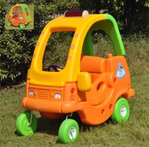 INDOOR AND OUTDOOR PLASTIC CAR WITH WHEEL SIZE ; 76X48X89CM
