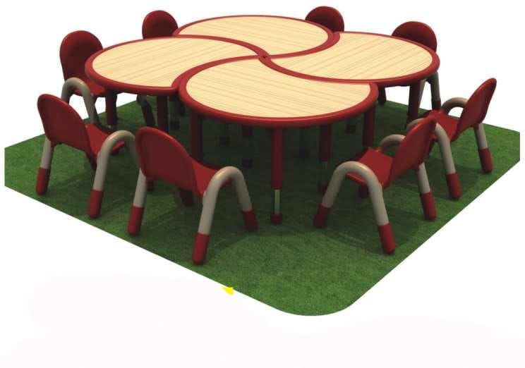Indoor and outdoor wooden adjustable table. size; 152x152x45-55cm