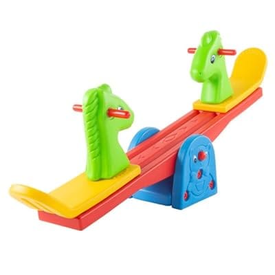 Outdoor Playground Plastic Seesaw – 2 Seaters – For Kids – Size: 150×32×60 cm - Image 2