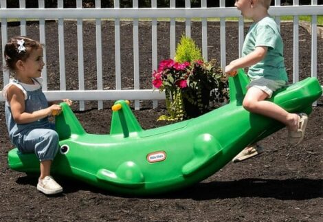 Outdoor Playground Plastic Seesaw – 2 Seaters – For Kids – Size: 146×49×40 cm