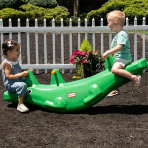 OUTDOOR PLAYGROUND 2 SEATER PLASTIC SEESAW FOR KIDS SIZE ; 146X49X40CM