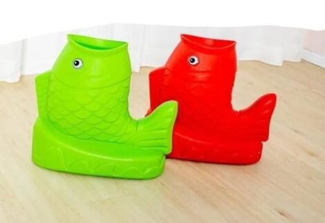 Plastic Trash Basket for Kids – Bright Colors – Size: 45×30×70 cm