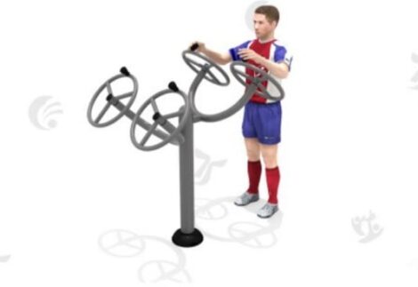 Outdoor Gym Big Turning Wheels Fitness Equipment   heavy duty