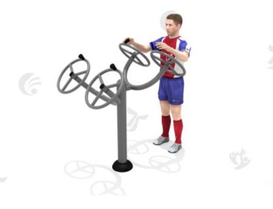Outdoor Gym Big Turning Wheels Fitness Equipment heavy duty