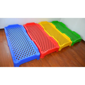 KIDS PLASTIC BEDS PRESCHOOL NURSERY STACKABLE SLEEPING BEDS SINGLE KIDS BED SIZE ;138*59*26 CM
