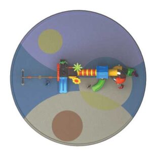 BIG OUTDOOR HEAVY DUTY PLAYGROUND SET FOR KIDS, 4 SLIDES AND 3 SWINGS. SIZE;1290X410X520CM