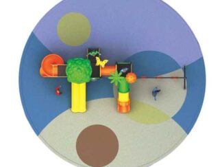 Outdoor Heavy Duty Playground Set for Kids – 4 Slides & 3 Swings – Size: 1000x470x400 cm