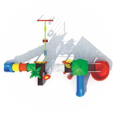 Big Outdoor Playground Set – 3 Slides & 3 Swings – Heavy Duty Design – Size 830x660x330 cm - Image 2
