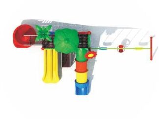 Outdoor Playground Toy – 4 Slides & 3 Swings – Exciting Play Zone – Size 620x400x330 cm