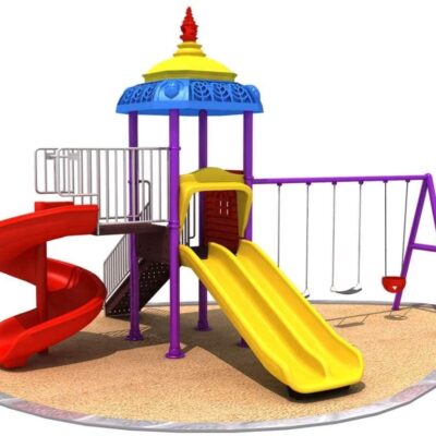 Out door heavy duty playground toy with 3swing and  3slide SIZE ;620x460x405cm