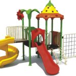 Heavy duty playground  with climping  and  2slide  size  ;630x415x430cm