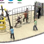 Direct Plastic Outdoor Climbing Walls Net Holds Jungle Gym Structure for Adult Kids, size: 770x220x275 cm