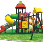 Big heavy duty out door playground 3 swing ,5 slide  size;1040x720x520cm