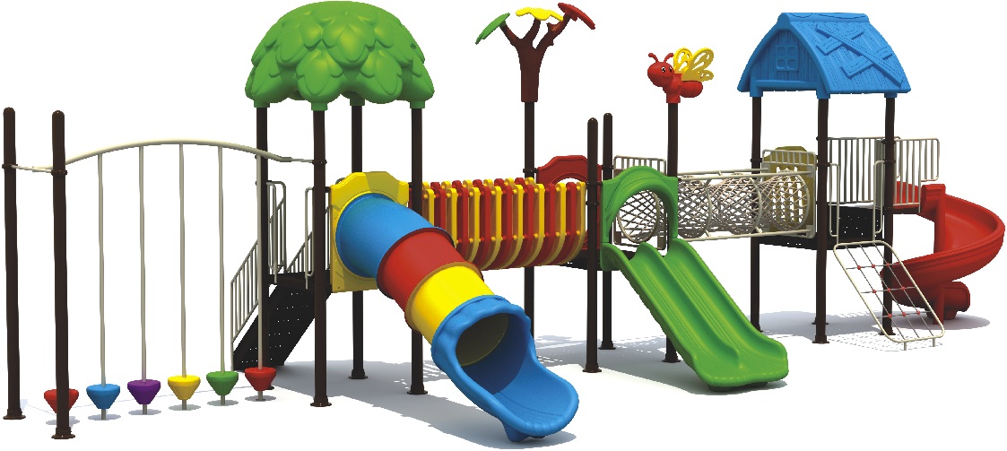 big out door playground for kids   with  slide and climping  net   size;1305x535x410cm