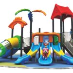 Big heavy duty out door playground  with 7 slide   with out swing  size;880x500x420cm