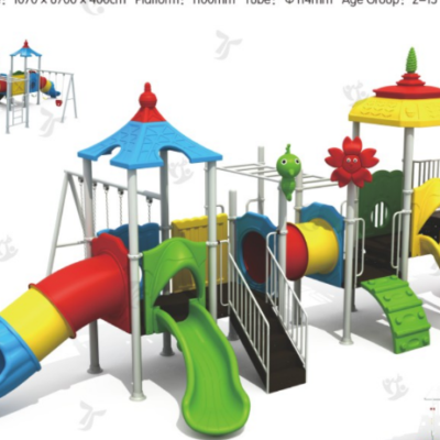 Big heavy duty out door playground  3 swing , 4 slide  and  monkey bar 1040*600*4252 CM