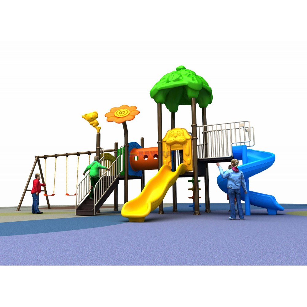 Heavy duty playground toy with swing and slide  size ; 820x380x380cm