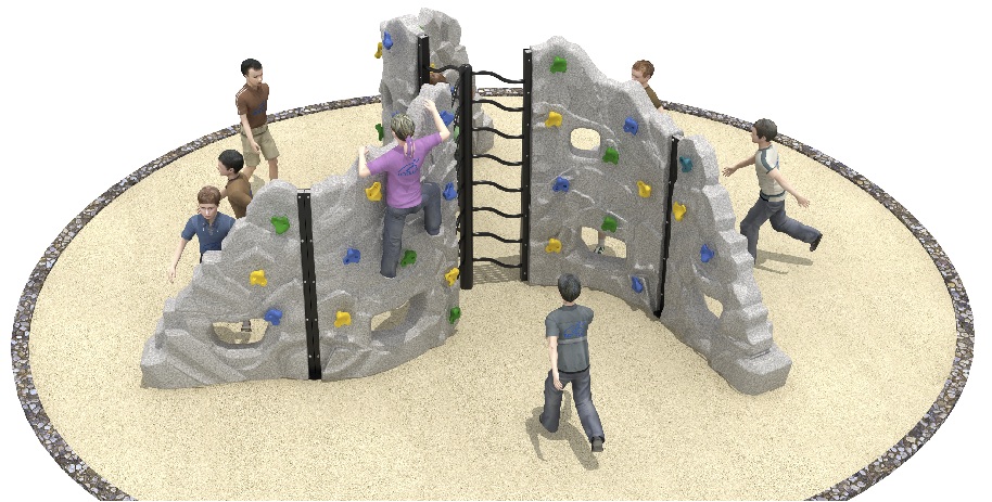 Direct Plastic Outdoor Climbing Walls Net Holds Jungle Gym Structure for Adult Kids, size: 480x460x230 cm